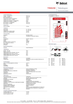 Manipuladoras telescópicas con vehículo superpuesto Bobcat TR40250