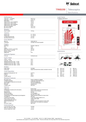 Manipuladoras telescópicas con vehículo superpuesto Bobcat TR40250