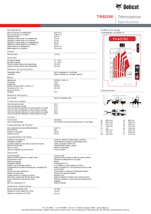 Manipuladoras telescópicas con vehículo superpuesto Bobcat TR40250
