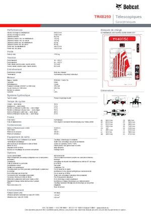 Manipuladoras telescópicas con vehículo superpuesto Bobcat TR40250