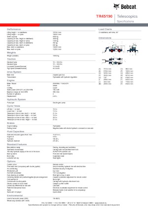 Manipuladoras telescópicas con vehículo superpuesto Bobcat TR45190
