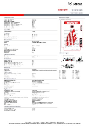 Manipuladoras telescópicas con vehículo superpuesto Bobcat TR50210