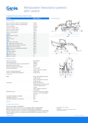 Manipuladoras telescópicas con vehículo superpuesto Genie GTH4016R