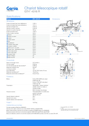 Manipuladoras telescópicas con vehículo superpuesto Genie GTH4016R