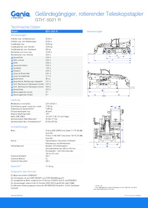 Manipuladoras telescópicas con vehículo superpuesto Genie GTH5021R