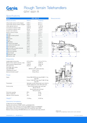 Manipuladoras telescópicas con vehículo superpuesto Genie GTH5021R