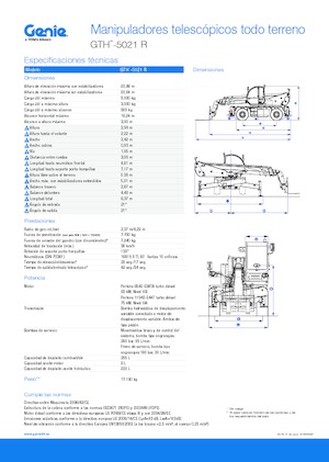 Manipuladoras telescópicas con vehículo superpuesto Genie GTH5021R