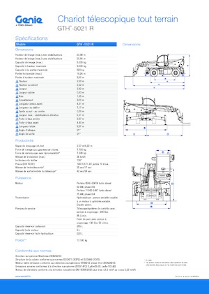 Manipuladoras telescópicas con vehículo superpuesto Genie GTH5021R