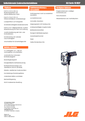 Plataformas verticales JLG 10MSP