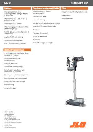 Plataformas verticales JLG 10MSP