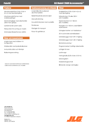 Plataformas verticales JLG 20AM