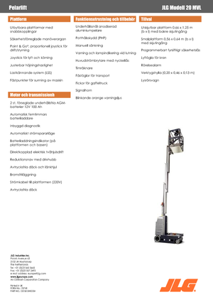 Plataformas verticales JLG 20MVL