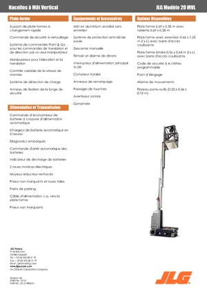 Plataformas verticales JLG 20MVL