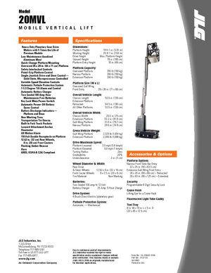 Plataformas verticales JLG 20MVL