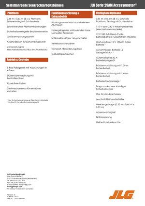 Plataformas verticales JLG 25AM