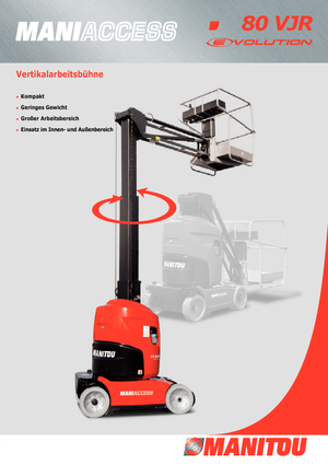 Plataformas verticales Manitou 80 VJR