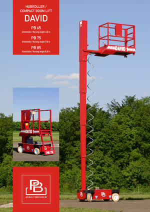 Plataformas de tijeras de ruedas PB David 1 PB 75