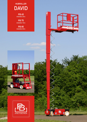 Plataformas de tijeras de ruedas PB David 1 PB 75 V