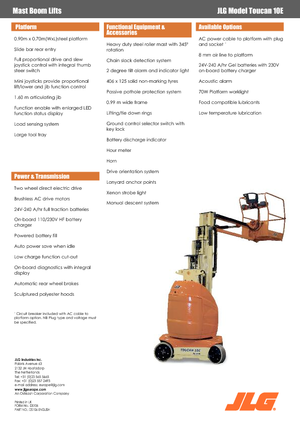 Plataformas verticales JLG-Toucan Toucan 10 E