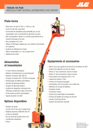 Plataformas verticales JLG-Toucan Toucan 12E Plus