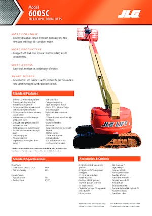 Plataformas telescópicas de orugas JLG 600SC
