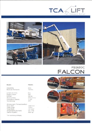 Plataformas telescópicas de orugas Falcon Lifts FS 320 C 