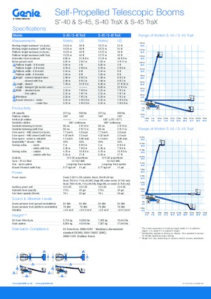 Plataformas telescópicas de orugas Genie S-45 TraX