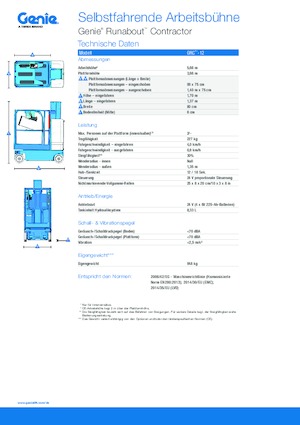 Plataformas telescópicas de ruedas Genie GRC-12 Runabout