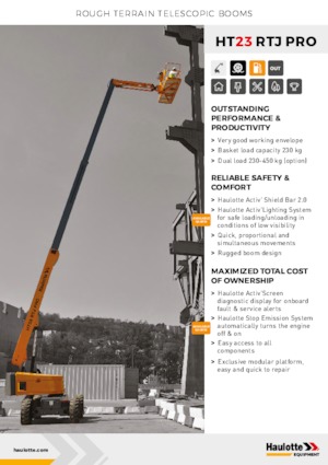 Plataformas telescópicas de ruedas Haulotte HT23 RTJ PRO