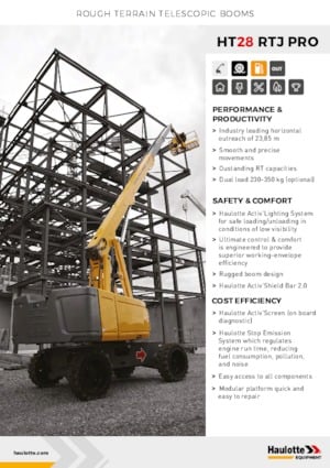 Plataformas telescópicas de ruedas Haulotte HT28 RTJ PRO
