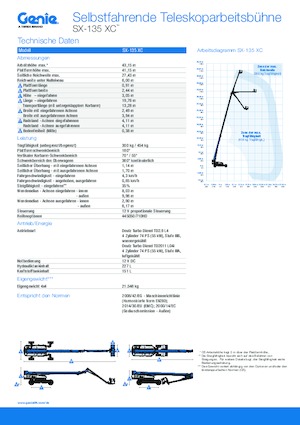 Plataformas telescópicas de ruedas Genie SX-135 XC