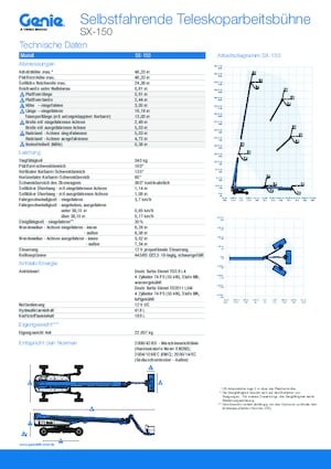 Plataformas telescópicas de ruedas Genie SX-150