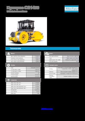 Rodillos de tres ruedas Dynapac CS 1400