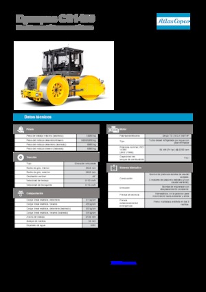 Rodillos de tres ruedas Dynapac CS 1400
