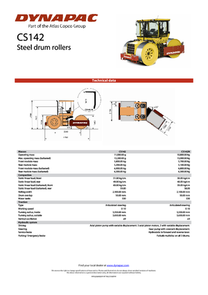 Rodillos de tres ruedas Dynapac CS 142