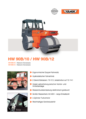 Rodillos de tres ruedas Hamm HW 90 B/10