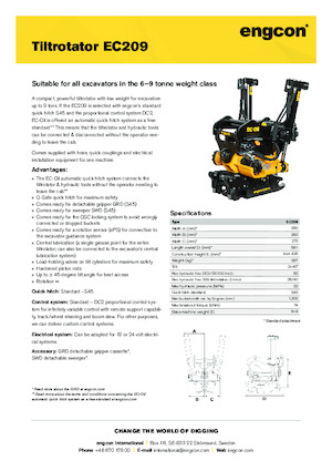 Rotadores oscilantes engcon EC209