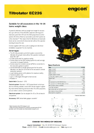 Rotadores oscilantes engcon EC226