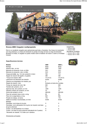 Grúas de carga  para madera Kronos 4000