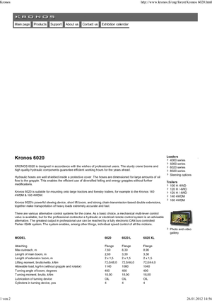 Grúas de carga  para madera Kronos 6020 