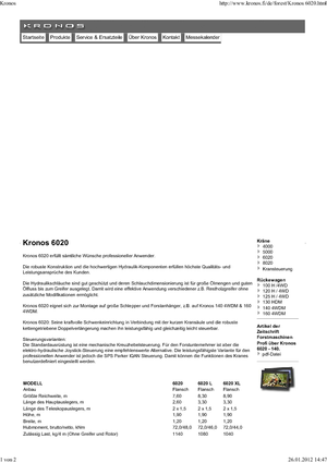 Grúas de carga  para madera Kronos 6020 XL 