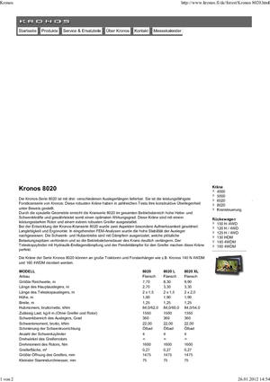 Grúas de carga  para madera Kronos 8020 