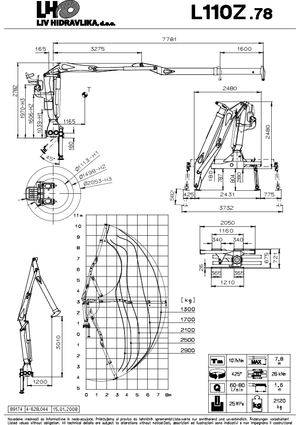 Grúas de carga  para madera LIV L 110 Z 78
