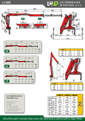 Grúas de carga  para madera LIV L 120 Z 78