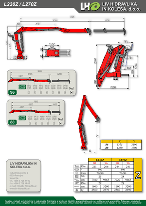 Grúas de carga  para madera LIV L 270 Z 96