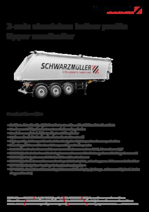 Semirremolques volquete Schwarzmüller 3-axle aluminium hollow profile tipper semitrailer