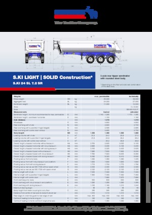 Semirremolques volquete Schmitz Cargobull S.KI LIGHT 24 SL 7.2 SR