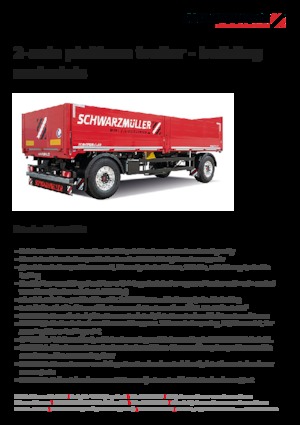 Remolques volquete Schwarzmüller 2-axle platform trailer - building materials