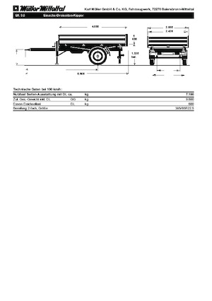 Remolques volquete Müller Mitteltal EK96