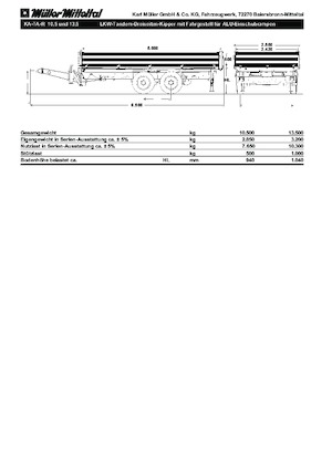 Remolques volquete Müller Mitteltal KA-TA-R 10,5